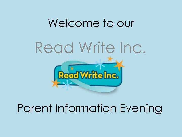 to our Read Write Inc Parent Information