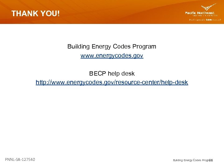 U S Department of Energy Building Energy Codes