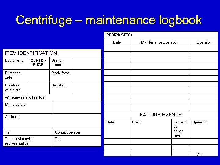 Module 3 Use calibration and maintenance of laboratory