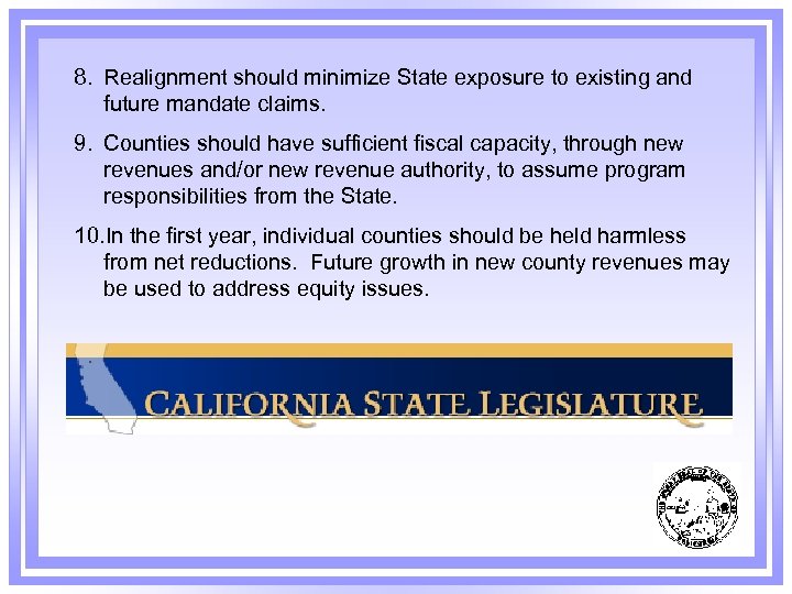 Realignment Funding 101 A presentation for the California