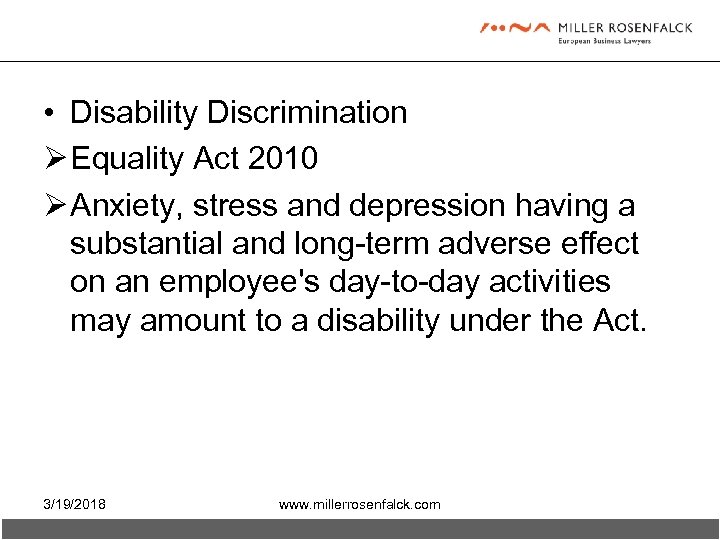 Stress At Work Overview Of Legal Issues