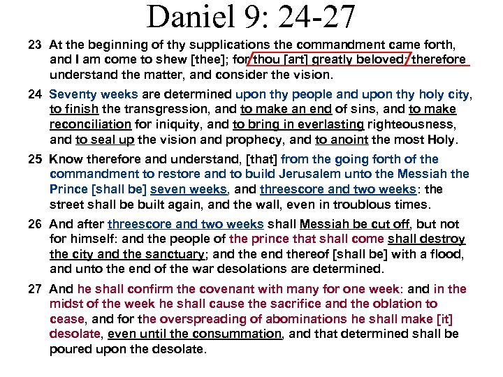 The Seventy Sevens of Israel Daniel 9 24