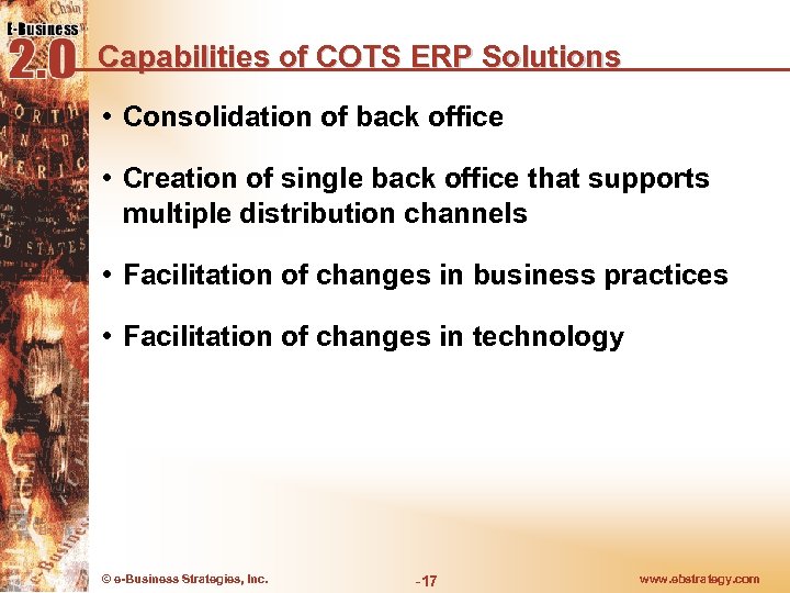 Chapter Eight Building The EBusiness Backbone Enterprise Resource