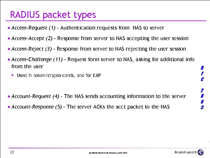 Introduction to the RADIUS protocol Module Objetives