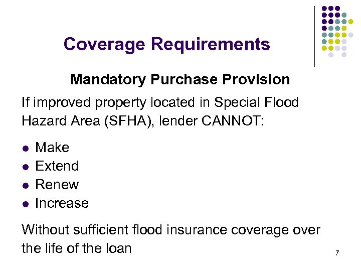 FDIC: FIL-81-2001: Summary of Flood Insurance.