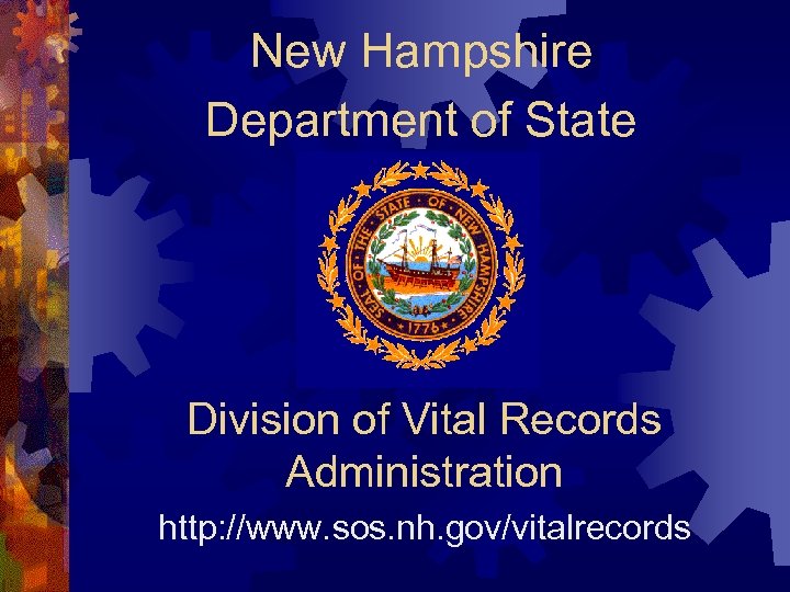 New Hampshire Department of State Division of Vital