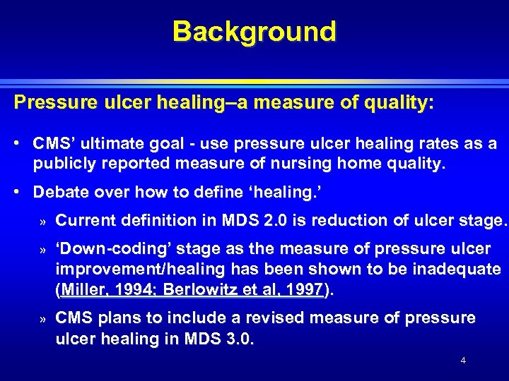 OnTime Pressure Ulcer Healing in Long Term Care