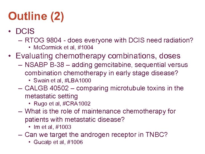 ASCO 2012 Breast Cancer Updates Hope S Rugo