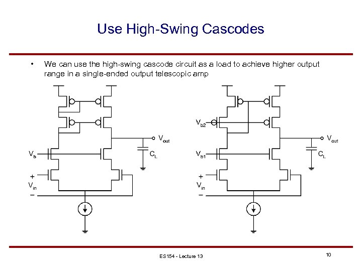 Lecture 13 HighGain Differential Amplifier Design Woodward Yang