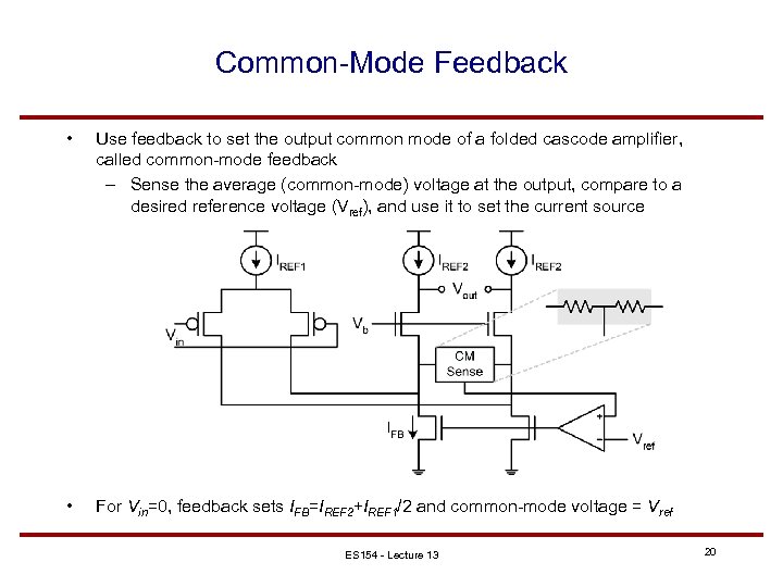 Lecture 13 HighGain Differential Amplifier Design Woodward Yang