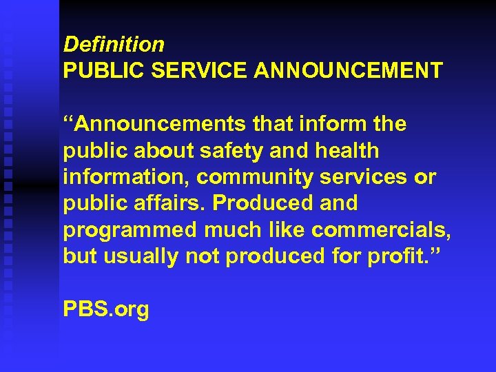 Creating Effective Public Service Announcements Brad Clark Video