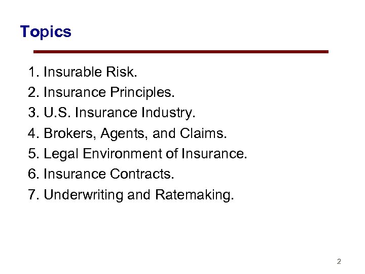 Presentation RK1 Principles of Insurance and Underwriting 1