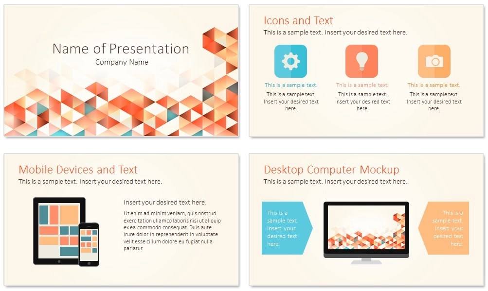 Geometric Triangles PowerPoint Template