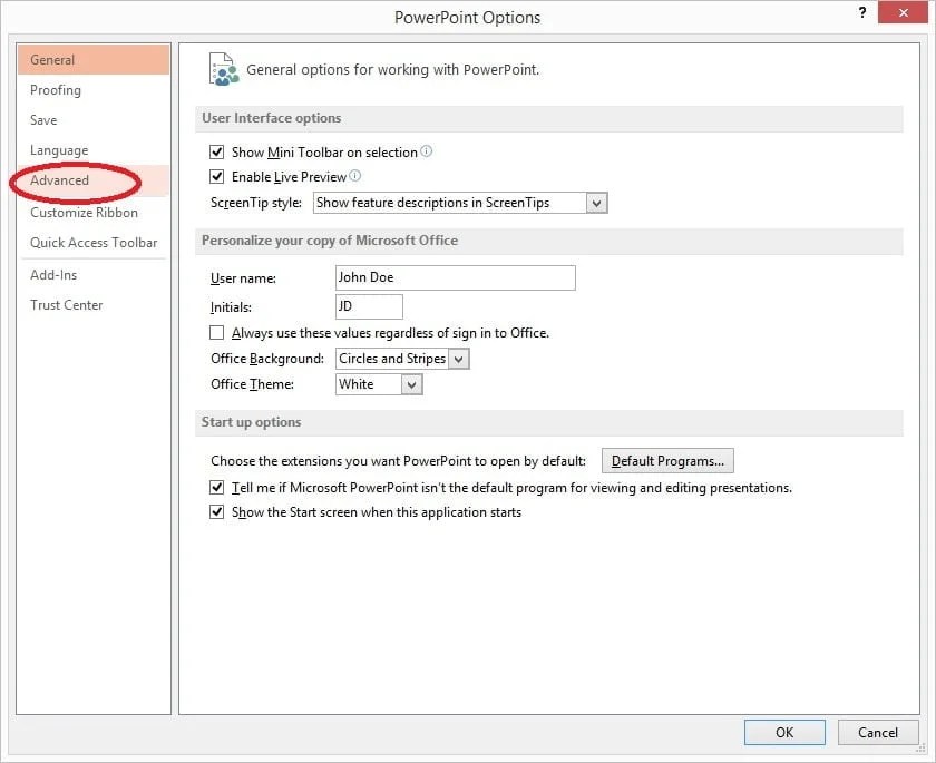 My slide show is stopping with text 'End of slide show, click to exit' • PresentationPoint