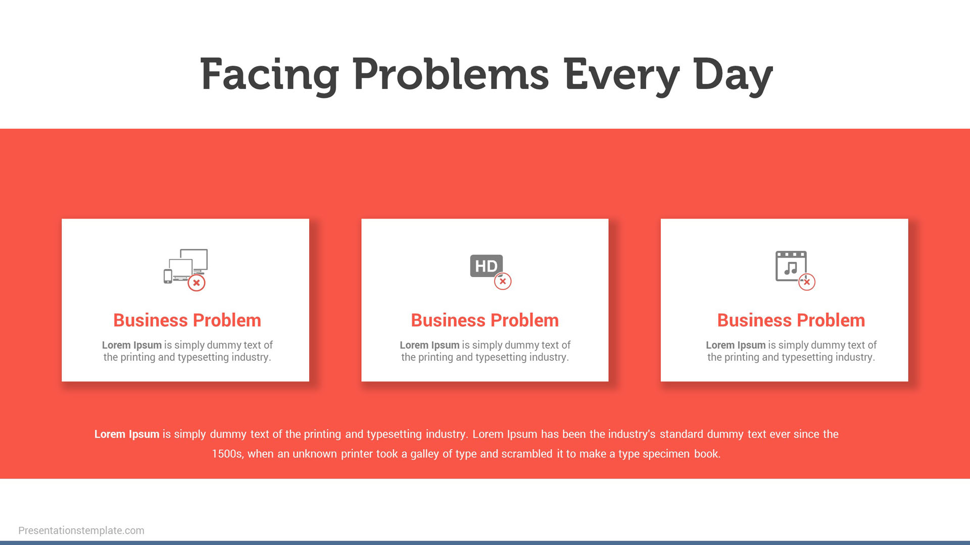 Pitch Deck Problem slides Presentations Template
