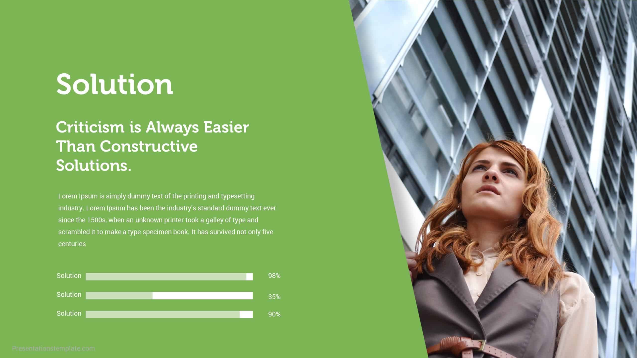 Pitch Deck Solution Slide Presentations Template