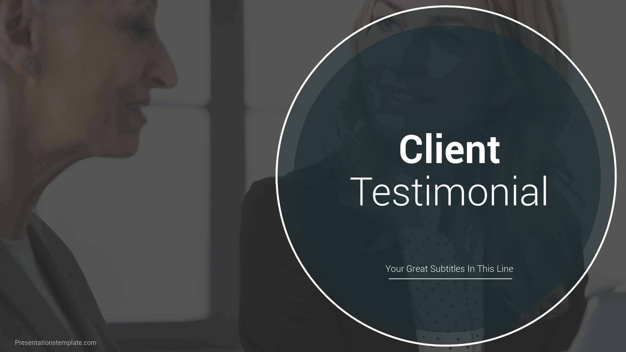 Testimonial Slide PPT Template Download Presentations Template