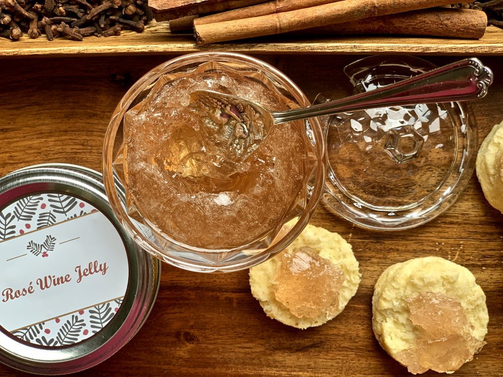 Rosé Wine Jelly Preserving Good Stock