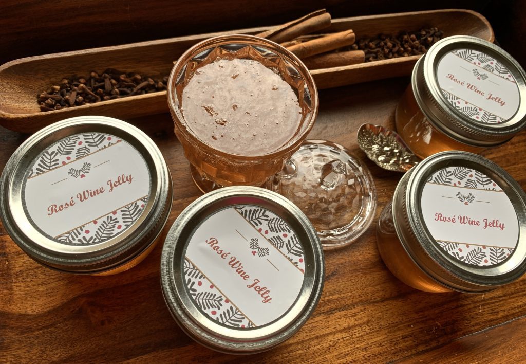 Rosé Wine Jelly Preserving Good Stock
