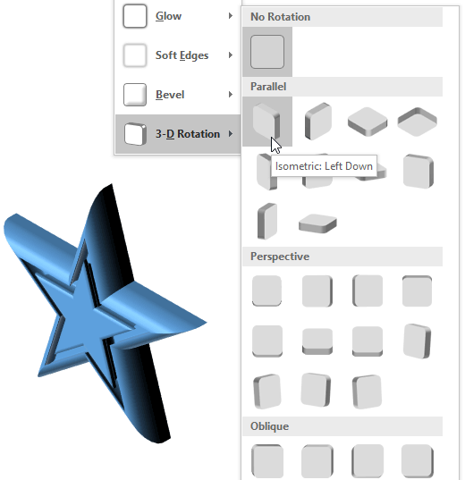 Shape Effects Apply 3D Rotation Effects to Shapes in PowerPoint