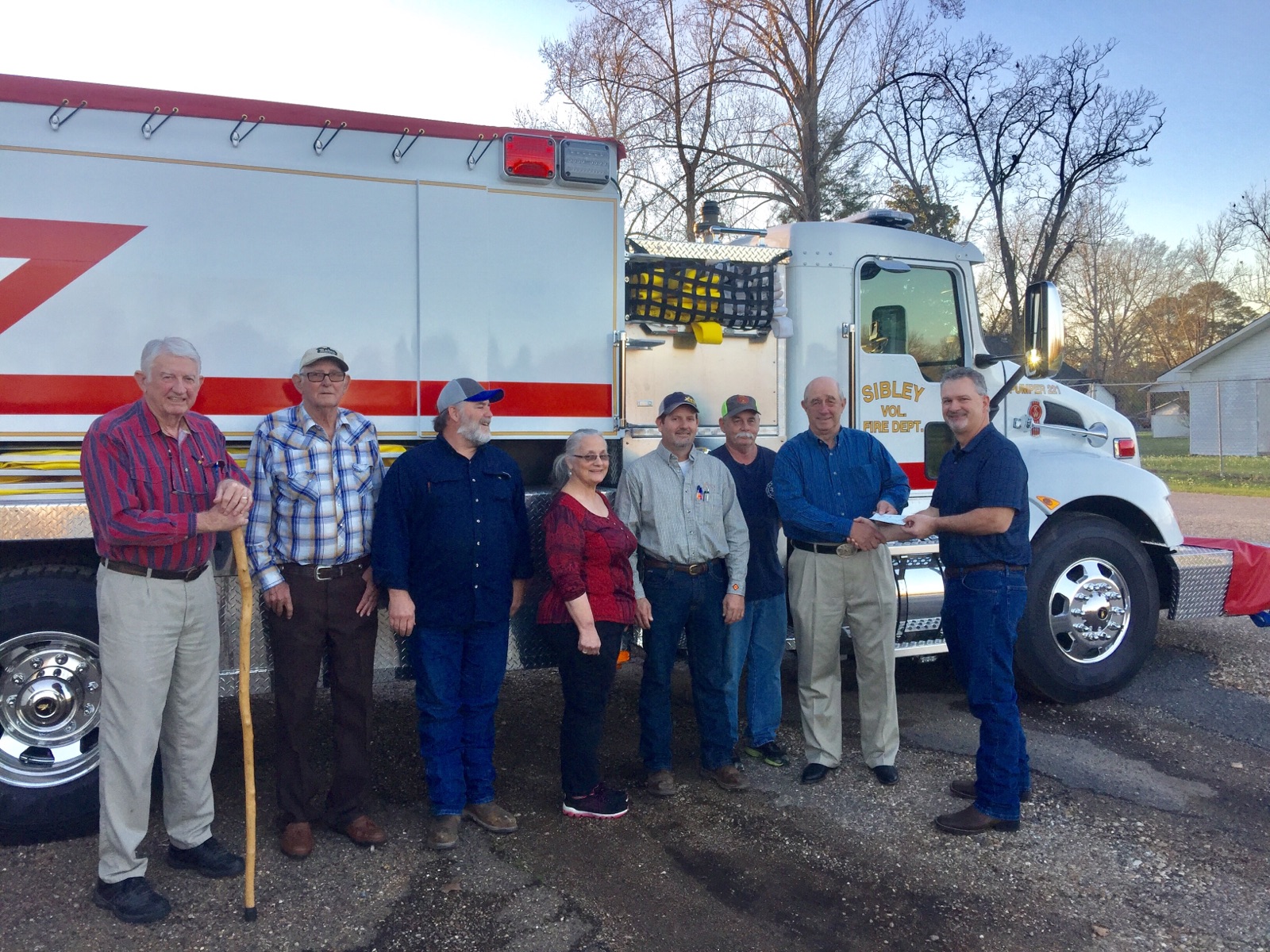 70K presented to Sibley for fire protection Minden PressHerald