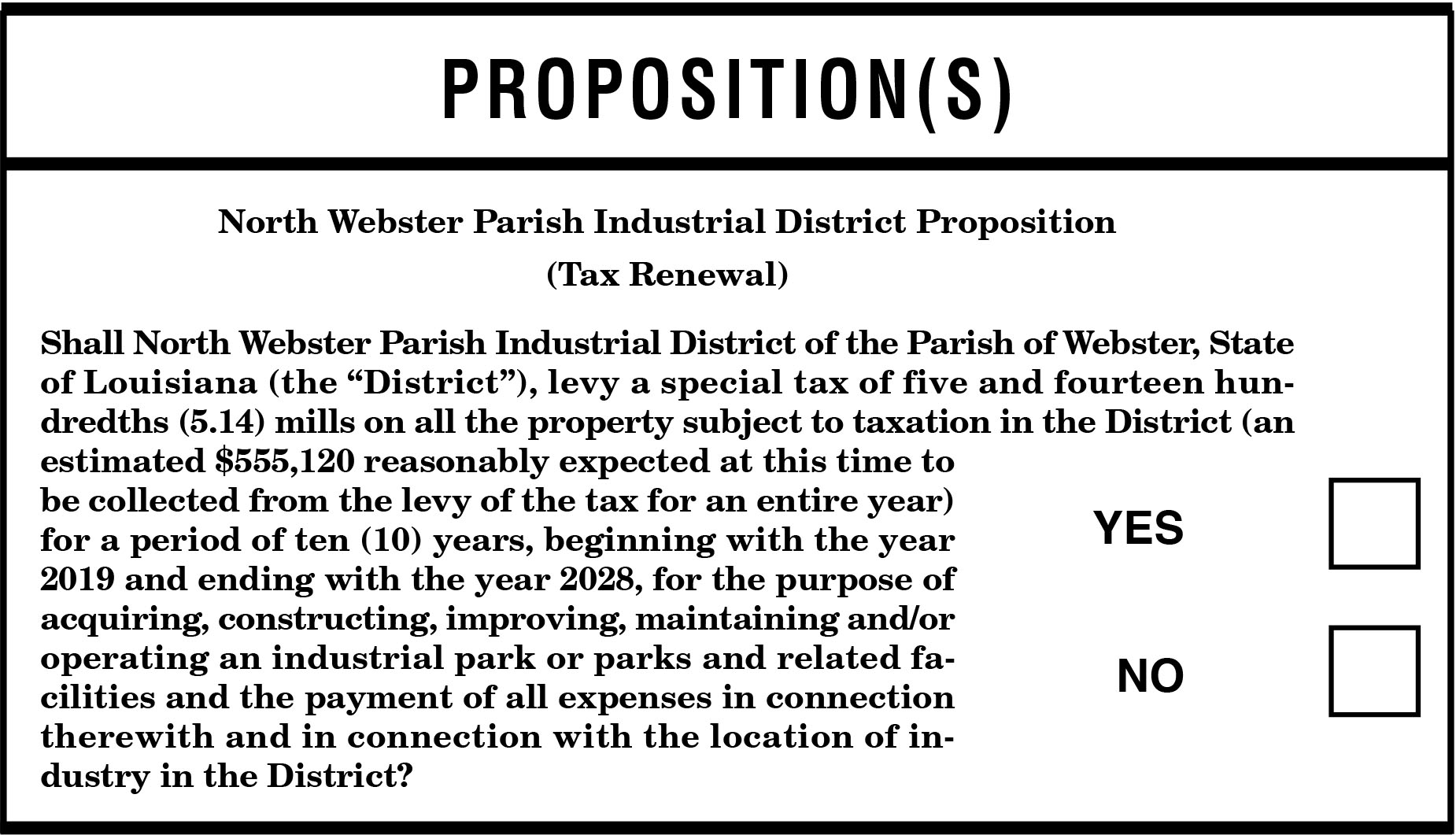 North ster voters to consider tax renewal Minden PressHerald