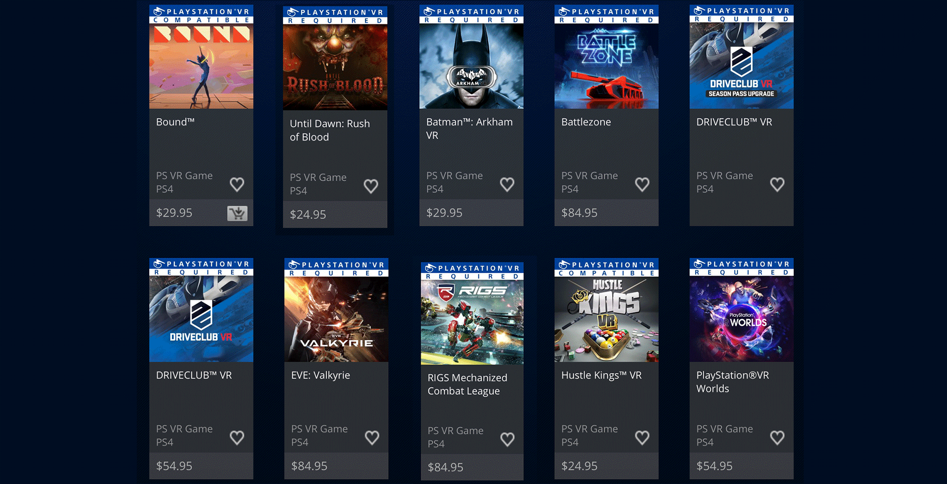 Here's The Complete List Of PlayStation VR Launch Titles