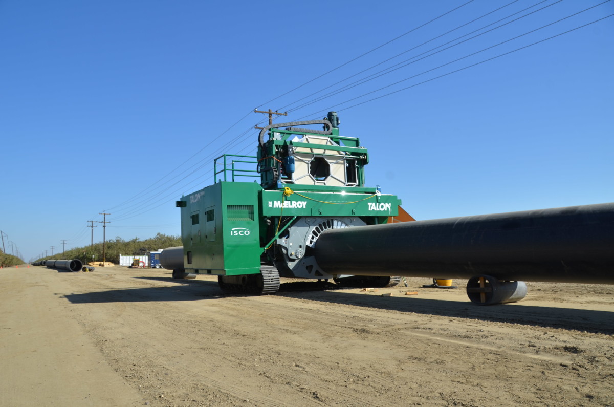 Irrigation Project Testing Ground for Large HDPE Pipe Installation