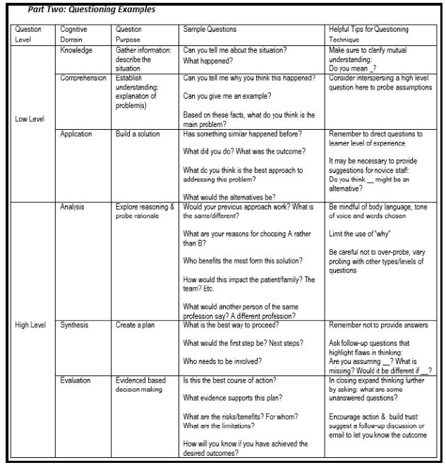 Commentary Posing questions to support and challenge — A guide for