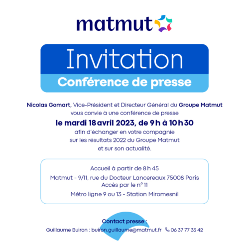 Conférence de presse Résultats 2022 et actualité du Groupe Matmut