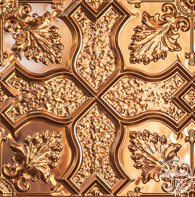 Copper Shield, large intricate pattern