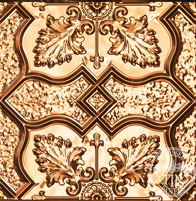 Copper Shield, large intricate pattern