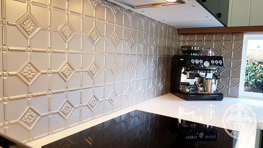 Pressed Tin Panels Mudgee Kitchen Splashback Copper Pearl