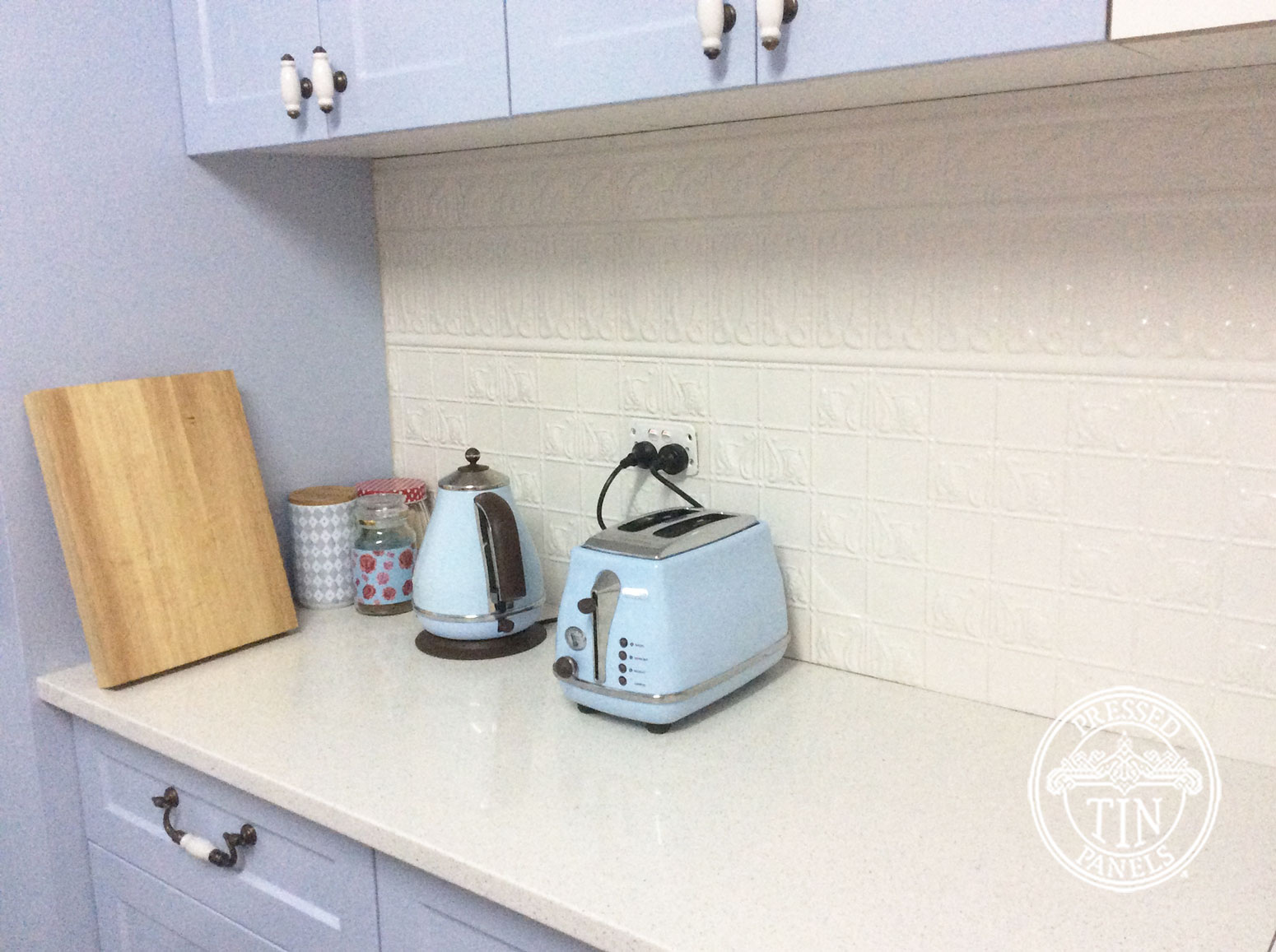 Pressed Tin Panels Wall Panel Kitchen Splashback Shoji White