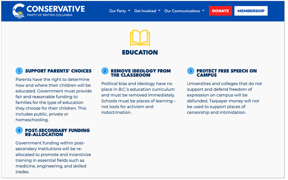 BC Conservatives Scrub RightWing Culture War Policies, Rhetoric From