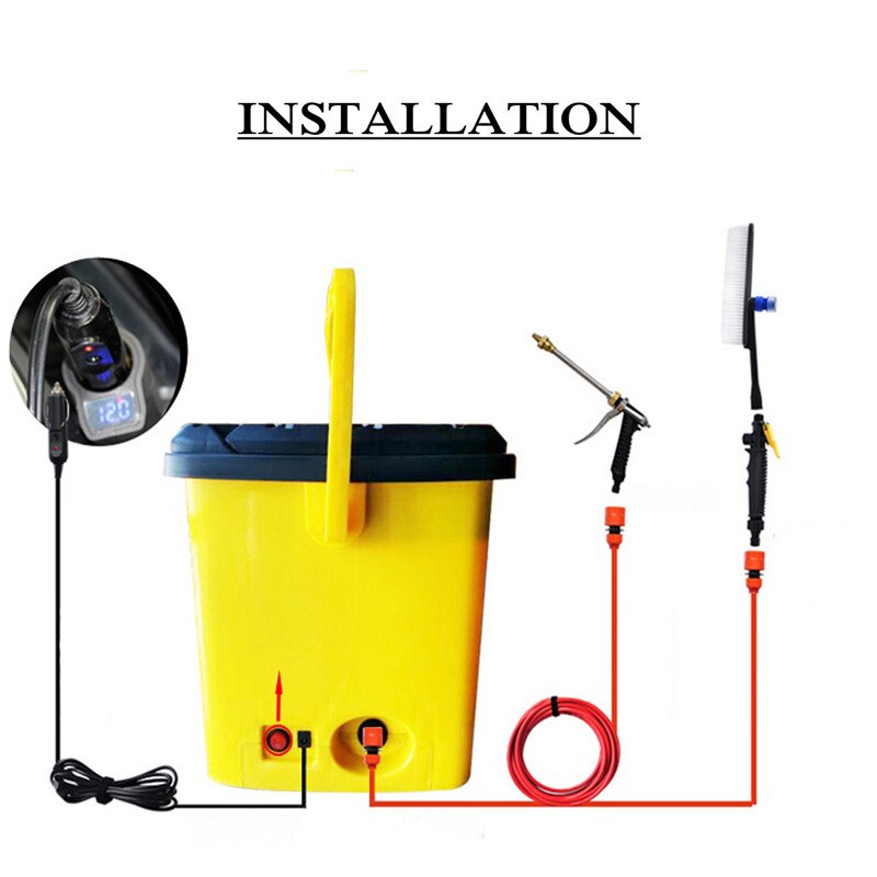 36L 12v Car Vehicle High Pressure Portable Jet Wash Kit Washer Cleaner