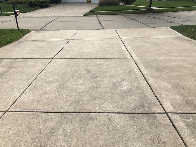 Acid wash stained a concrete driveway Stains/Surfaces Pressure