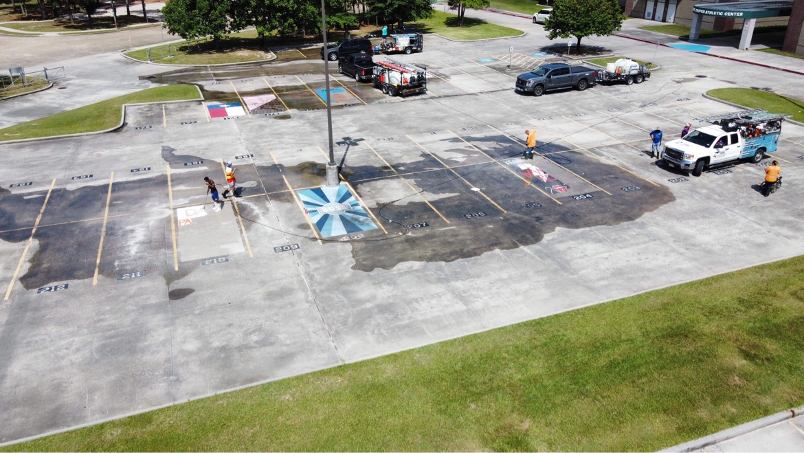 Removing Latex Paint From Concrete Stains/Surfaces Pressure Washing