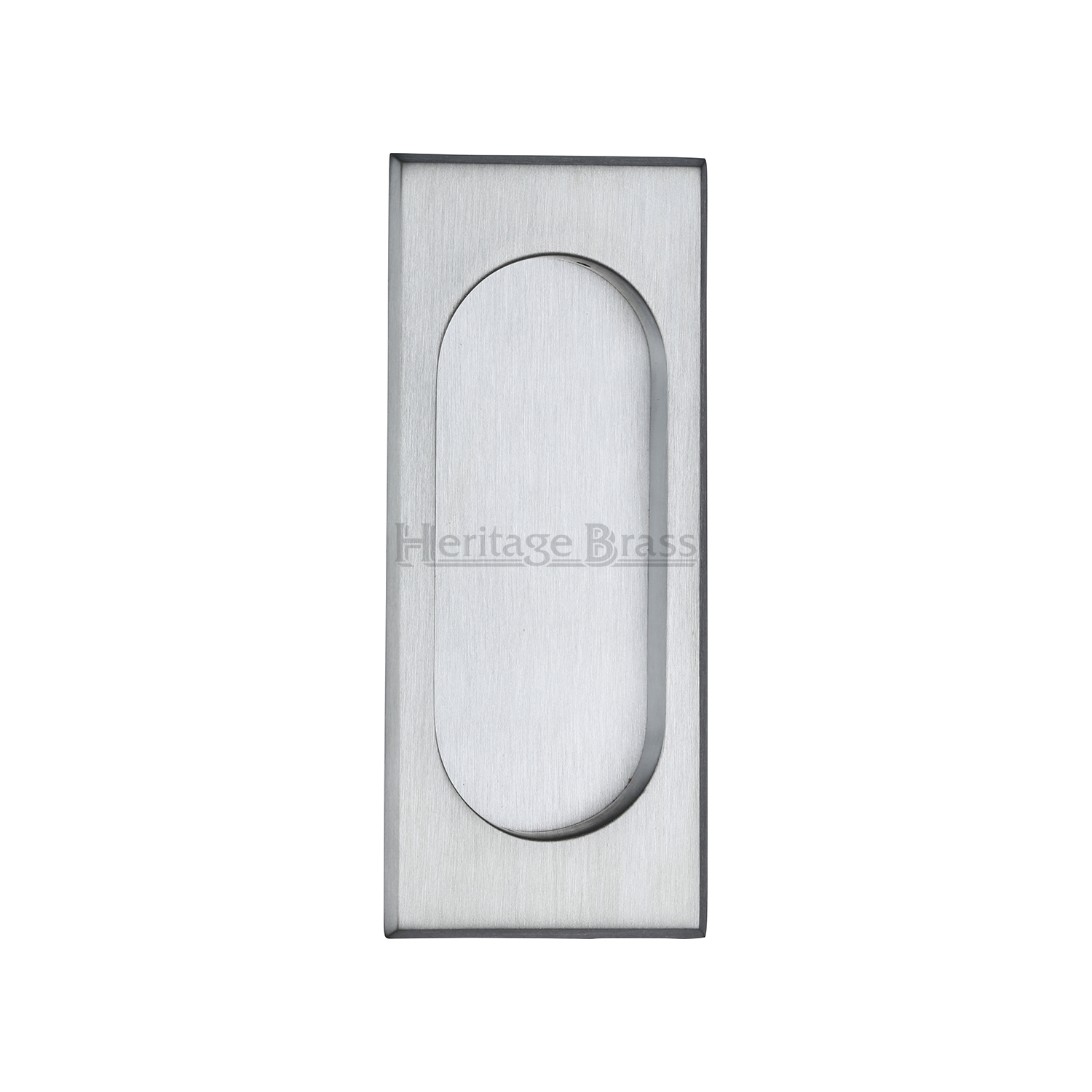Flush Pull Handle 105mm Satin Chrome Finish Prestige Hardware