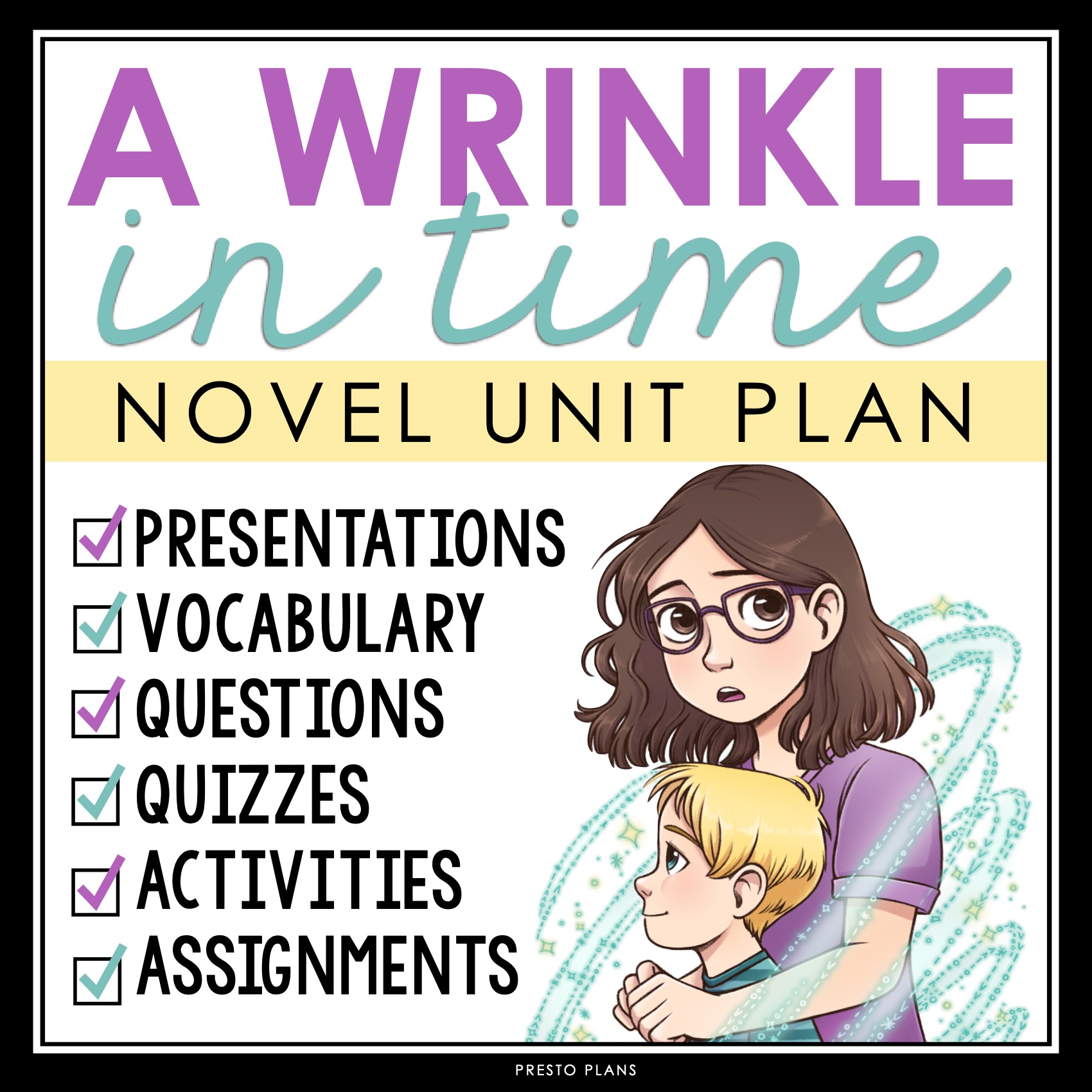 A Wrinkle in Time Unit Plan - Novel Study Reading Unit - Madeleine L