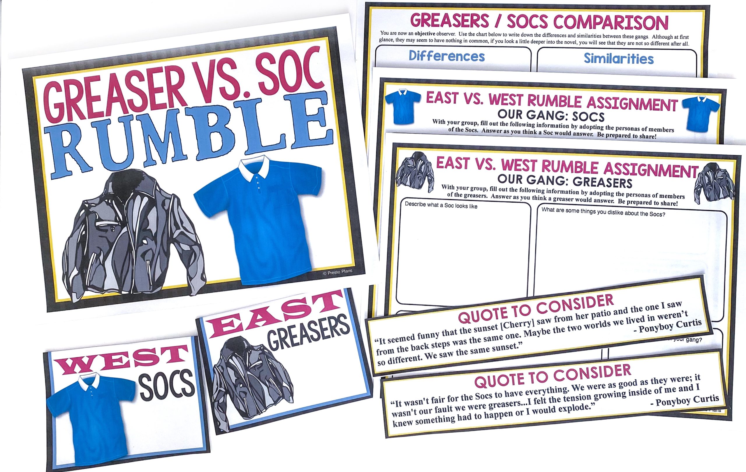 7 Creative Activities to Teach The Outsiders by S.E. Hinton Presto Plans