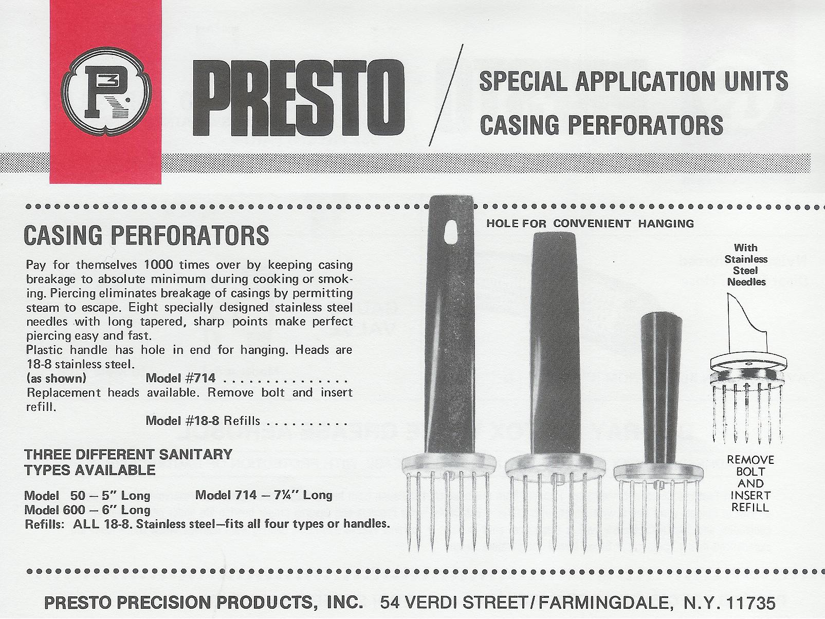 Casing Perforators « Presto Precision Product Inc