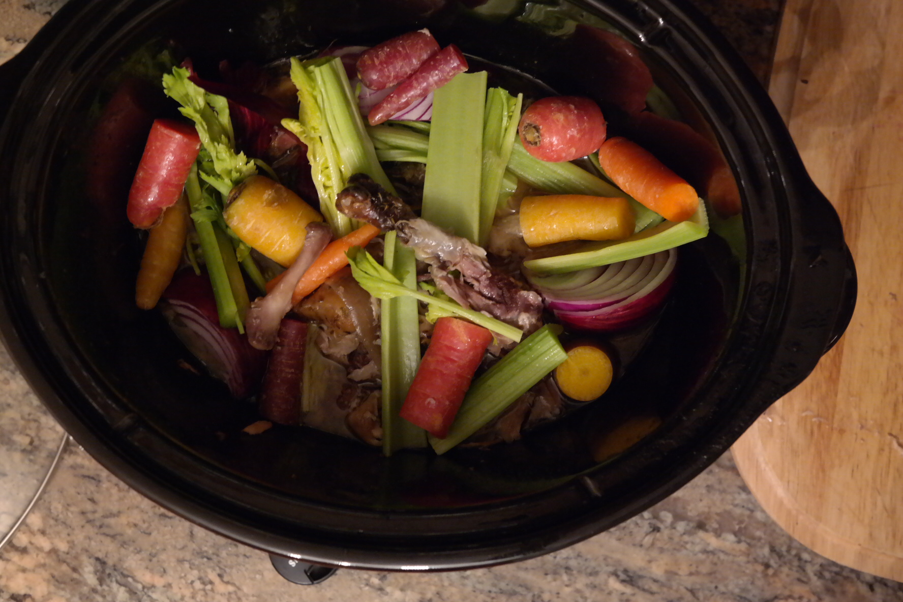 CROCK POT BONE BROTH Pretend it's a Donut