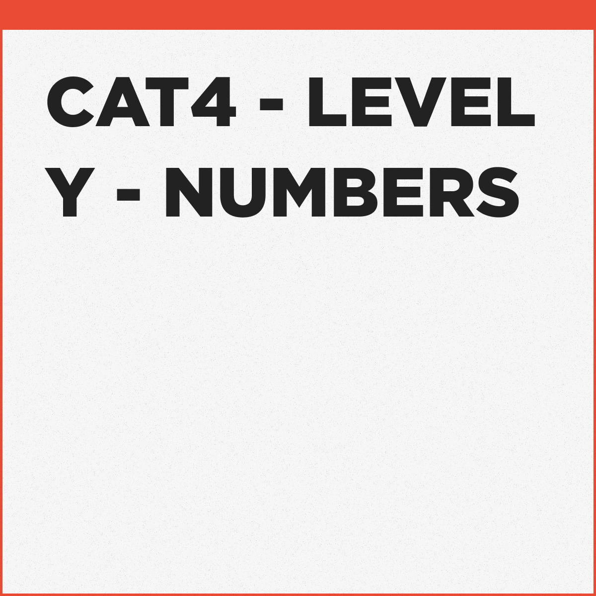 CAT4 Level Y » Quantitative Reasoning Numbers « Premium Skill
