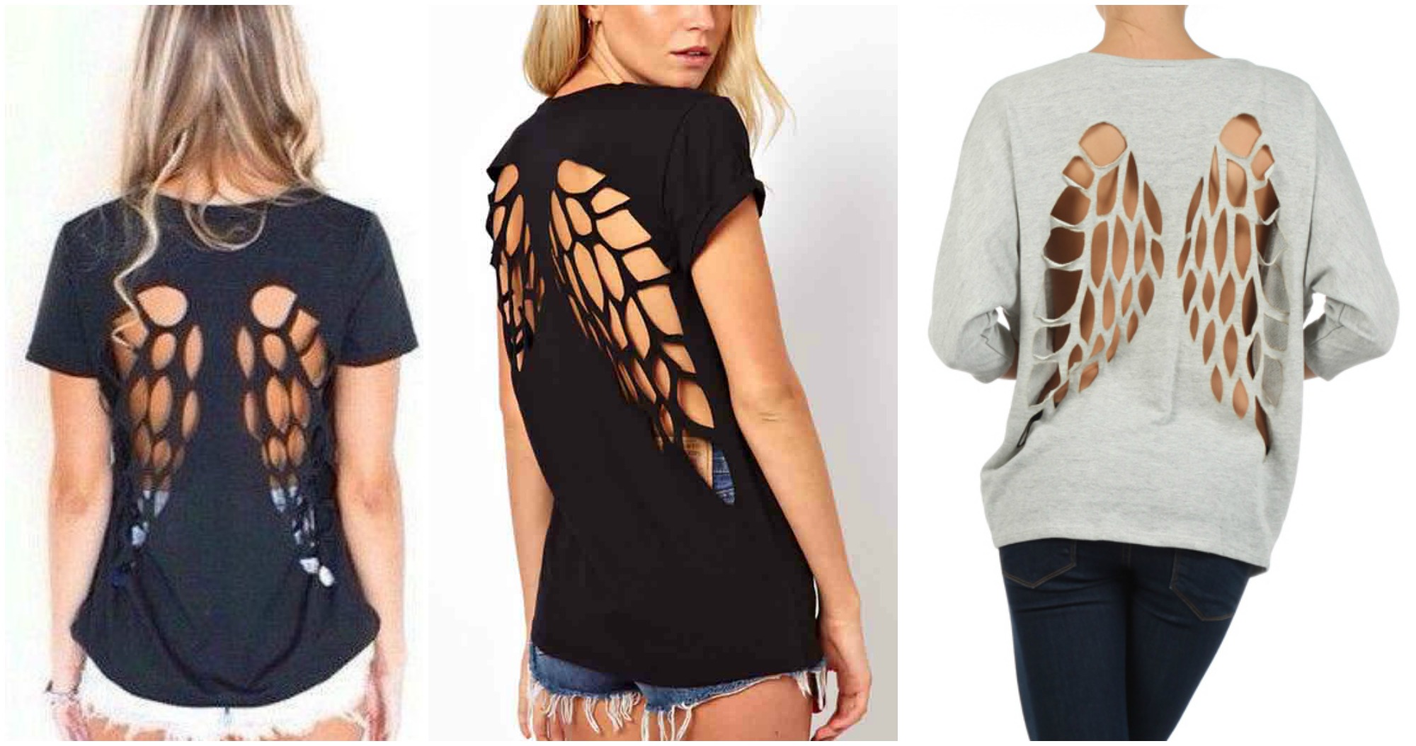 Wings Cutout Tshirt Tutorial Pretty Ideas
