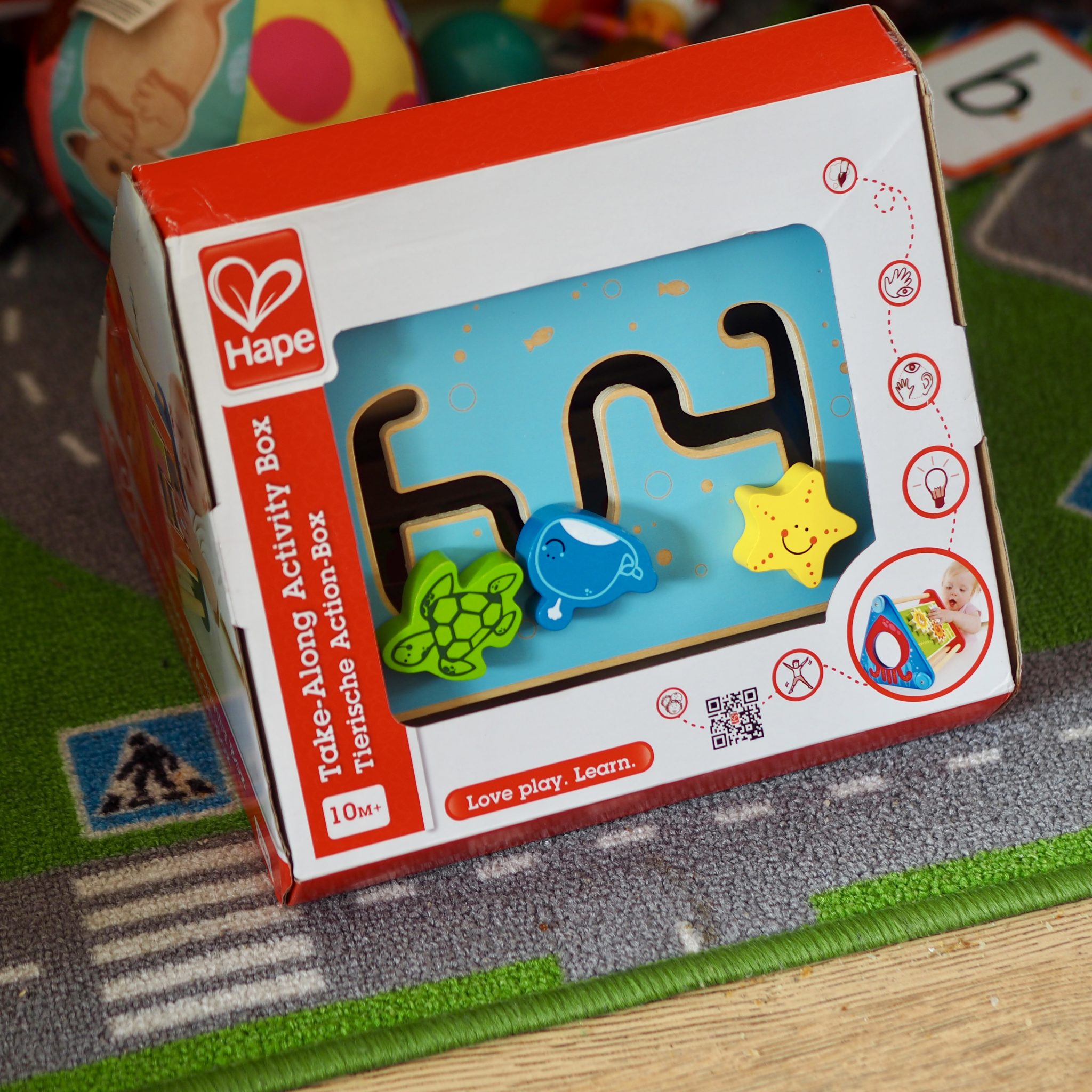 hape take along activity box