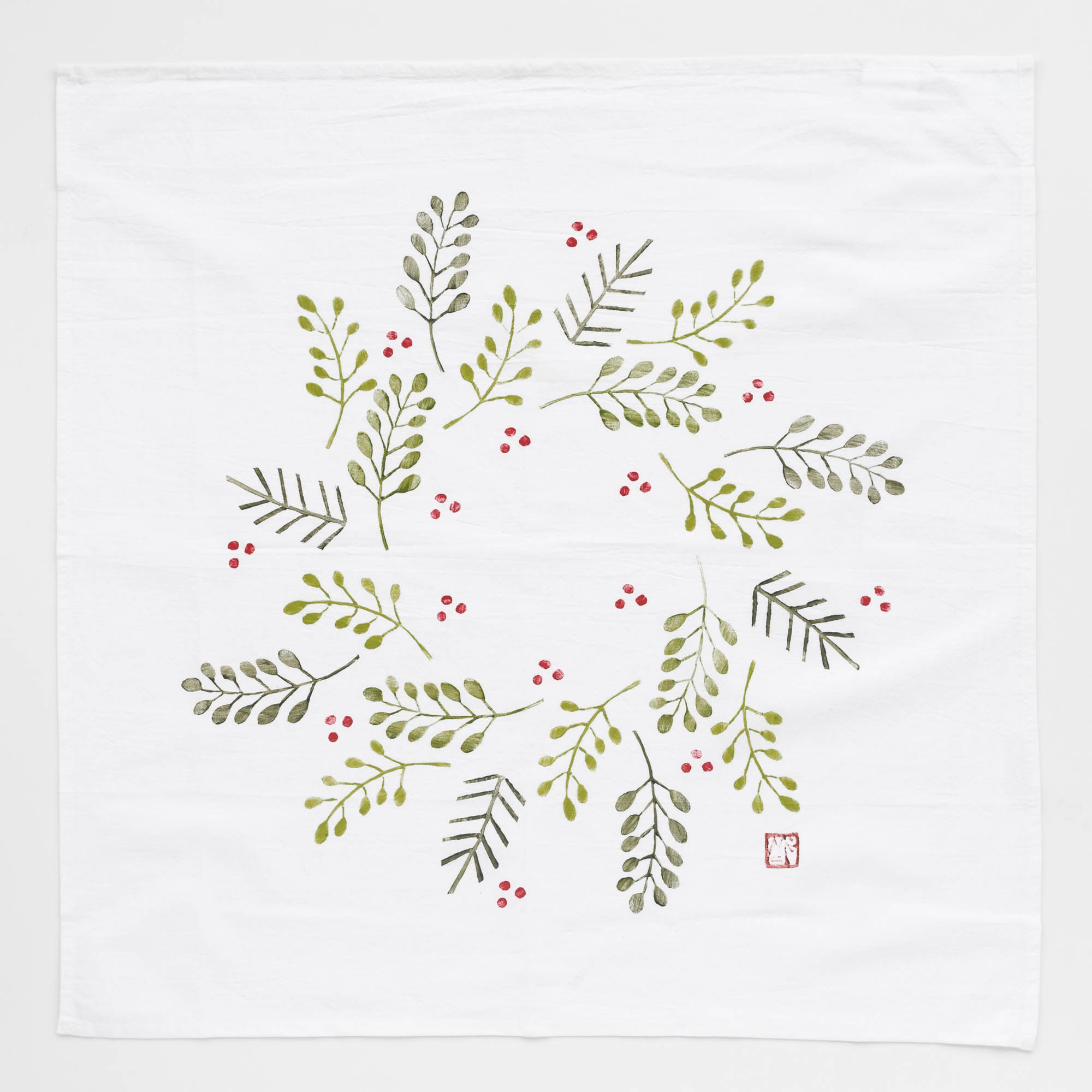 Flour Sack Towel HOLIDAY BERRY Pretty Flours