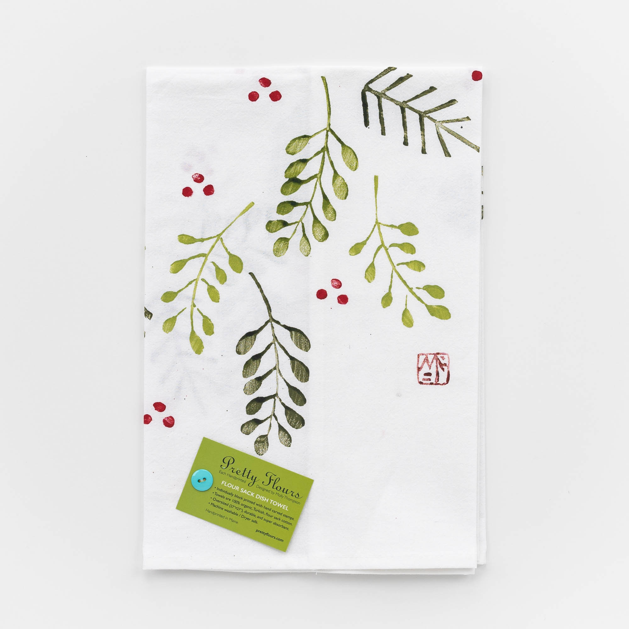 Flour Sack Towel HOLIDAY BERRY Pretty Flours