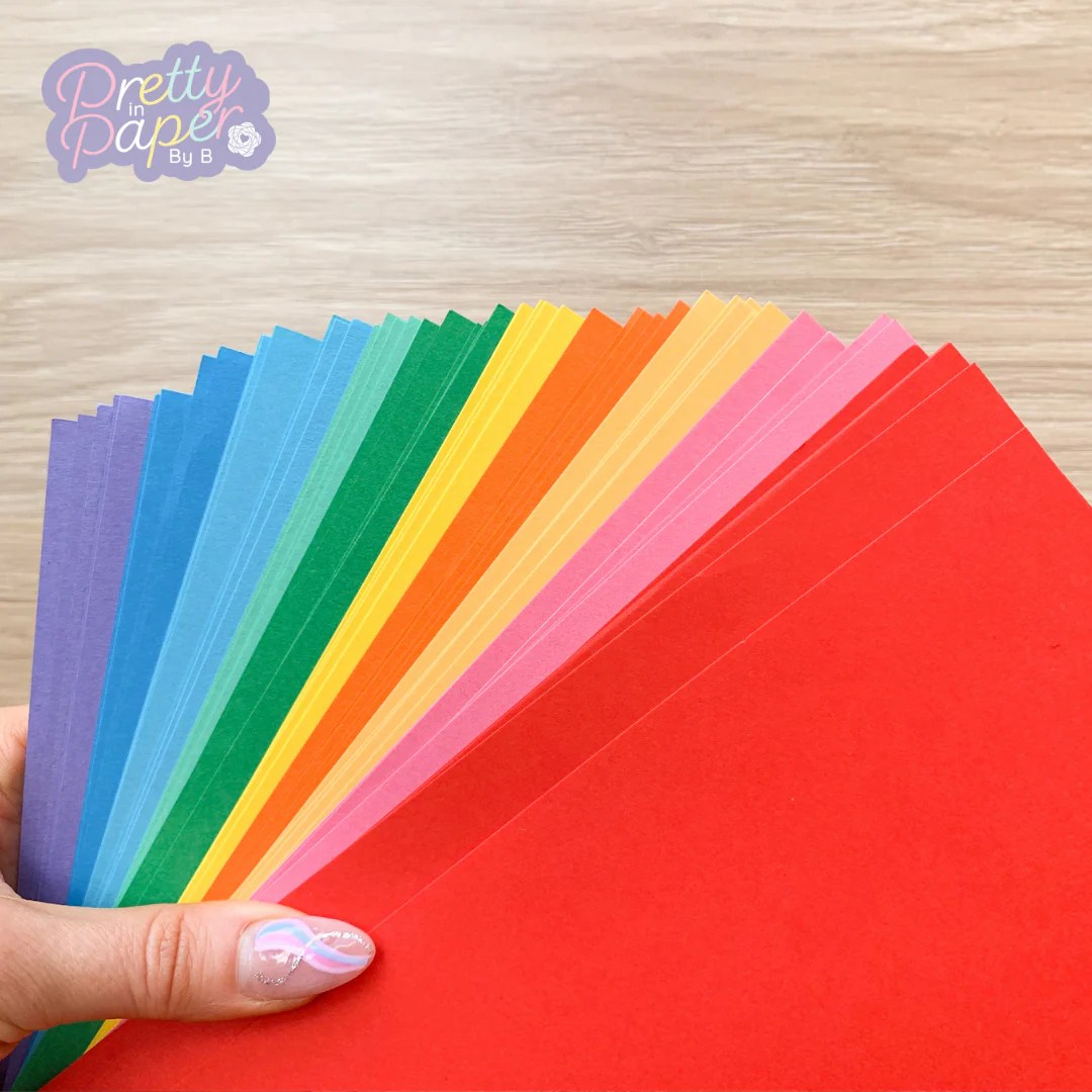 A5 Coloured Paper 60 sheets Bright Paper Pack Iris Folding Coloure Pretty In Paper By B