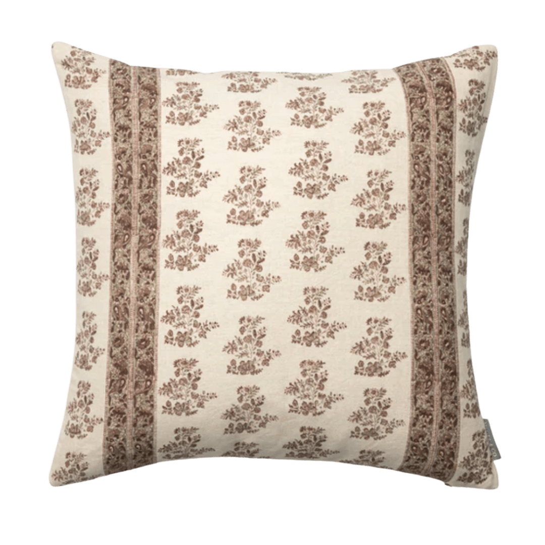 Block Print Pillow Cover Pretty in the Pines, New York City Lifestyle Blog